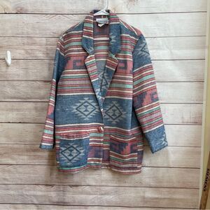 VINTAGE CONCEPTS AND DESIGN AZTEC PRINT BLAZER